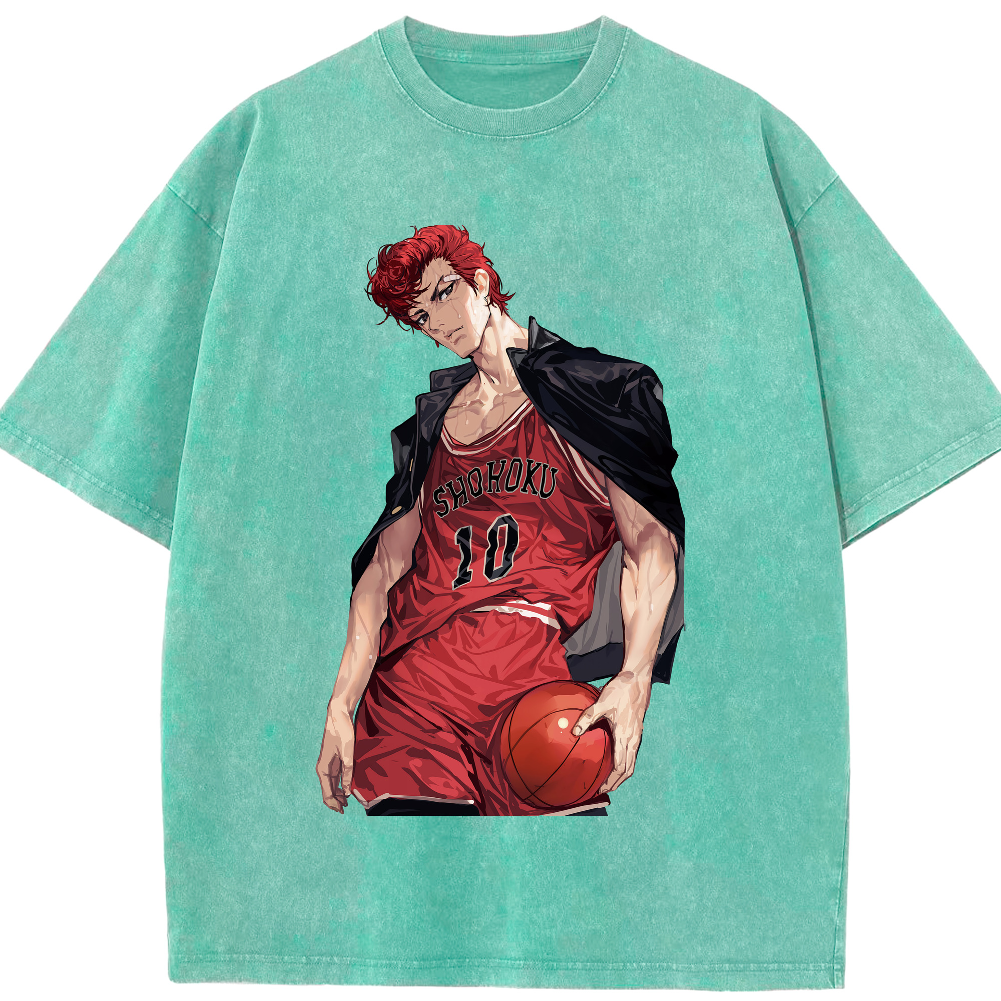 （画像用） SLAM DUNK／スラムダンク 綿100% ヴィンテージ風 半袖Tシャツ（フロントプリント）